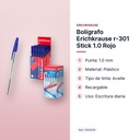 BOLÍGRAFO ERICHKRAUSE R-301 STICK 1.0 ROJO  - características principales