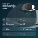 RATÓN ERGONÓMICO VERTICAL USB ERGO-V IGGUAL  - resumen de atributos