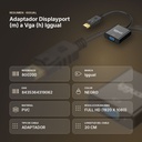 ADAPTADOR DISPLAYPORT (M) A VGA (H) IGGUAL  - resumen de atributos