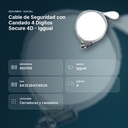CABLE DE SEGURIDAD CON CANDADO 4 DÍGITOS SECURE 4D - IGGUAL  - resumen de atributos