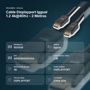CABLE DISPLAYPORT IGGUAL 1.2 4K@60HZ – 2 METROS - resumen de atributos