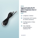 IGGUAL CABLE RJ11 PARA CAJONES IRON 2 METROS - características principales