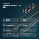 CAJA EXTERNA USBC 3.1 SSD IGGUAL  - resumen de atributos