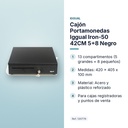 CAJÓN PORTAMONEDAS IGGUAL IRON-50 42CM 5+8 NEGRO - características principales
