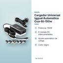 CARGADOR UNIVERSAL IGGUAL AUTOMÁTICO CUA-6T-150W - características principales