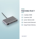 HUB USBC 8 EN 1 - características principales
