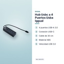 HUB USBC A 4 PUERTOS USBA IGGUAL  - características principales