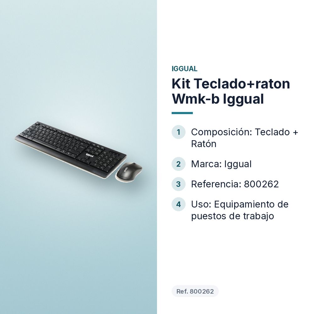 KIT TECLADO+RATON WMK-B IGGUAL - características principales