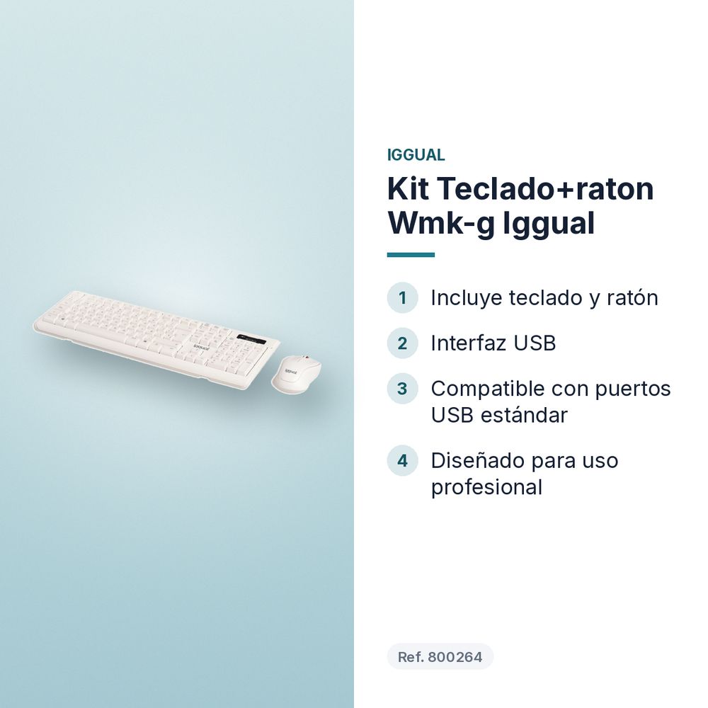 KIT TECLADO+RATON WMK-G IGGUAL - características principales