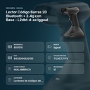 LECTOR CÓDIGO BARRAS 2D BLUETOOTH + 2.4G CON BASE – L2DBT-D-AX IGGUAL  - resumen de atributos