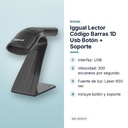IGGUAL LECTOR CÓDIGO BARRAS 1D USB BOTÓN + SOPORTE - características principales