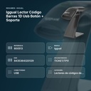 IGGUAL LECTOR CÓDIGO BARRAS 1D USB BOTÓN + SOPORTE - resumen de atributos