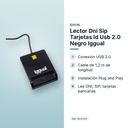 LECTOR DNI SIP TARJETAS ID USB 2.0 NEGRO IGGUAL  - características principales