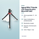 IGGUAL MINI TRÍPODE CON SOPORTE PARA MÓVIL MT360 - características principales
