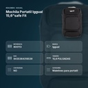 MOCHILA PORTATIL IGGUAL 15,6"SAFE FIT - resumen de atributos
