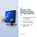 MONITOR TÁCTIL CAPACITIVO IGGUAL 17" VGA HDMI USB - características principales