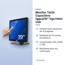 MONITOR TÁCTIL CAPACITIVO IGGUAL19" VGA HDMI USB - características principales