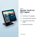 MONITOR TACTIL LCD MTL1 IGGUAL  - características principales