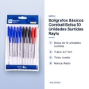 BOLÍGRAFOS BÁSICOS COREBALL BOLSA 10 UNIDADES SURTIDAS RAYLU - características principales