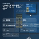 PANTALLA 112" 200X200 CM CON TRÍPODE + BOLSA IGGUAL  - resumen de atributos