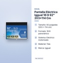 PANTALLA ELÉCTRICA IGGUAL 16:9 92" 203X114 CM - características principales