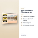IGGUAL PANTALLA ENRROLLABLE 10 - características principales