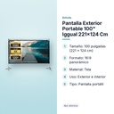 PANTALLA EXTERIOR PORTABLE 100" IGGUAL 221X124 CM - características principales