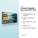 PANTALLA PLEGABLE ECO-COST 100" 16:9 - características principales