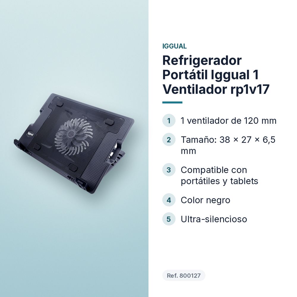 REFRIGERADOR PORTÁTIL IGGUAL 1 VENTILADOR RP1V17 - características principales