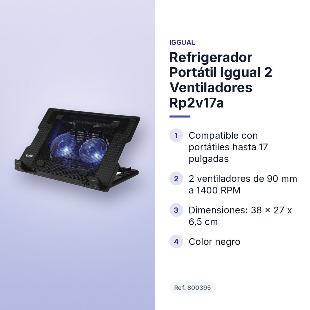 REFRIGERADOR PORTÁTIL IGGUAL 2 VENTILADORES RP2V17A - características principales