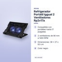 REFRIGERADOR PORTÁTIL IGGUAL 2 VENTILADORES RP2V17A - características principales
