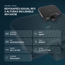 REPOSAPIÉS IGGUAL RP3 3 ALTURAS INCLINABLE 46x34CM - resumen de atributos