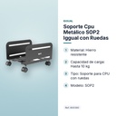 SOPORTE CPU METÁLICO SOP2 IGGUAL CON RUEDAS - características principales