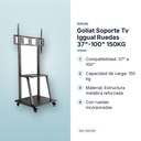 GOLIAT SOPORTE TV IGGUAL RUEDAS 37"-100" 150KG - características principales
