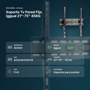 SOPORTE TV PARED FIJO IGGUAL 21"-75" 45KG - resumen de atributos