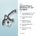 SOPORTE PINZA 2 MONITORES 17"-32" PRO IGGUAL - características principales