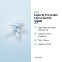 SOPORTE PROYECTOR TECHO BLANCO IGGUAL - características principales