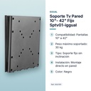 SOPORTE TV PARED 10"- 42" FIJO SPTV01-IGGUAL  - características principales