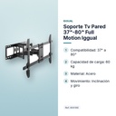 SOPORTE TV PARED 37"-80" FULL MOTION IGGUAL - características principales