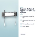 SOPORTE TV PARED IGGUAL 43"-90" FIJO SPTV86 - características principales