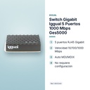 SWITCH GIGABIT IGGUAL 5 PUERTOS 1000 MBPS GES5000 - características principales