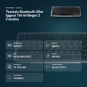 TECLADO BLUETOOTH SLIM IGGUAL TKL-BT NEGRO 2 CANALES - resumen de atributos