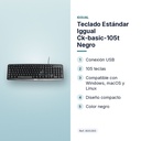 TECLADO ESTÁNDAR IGGUAL CK-BASIC-105T NEGRO - características principales