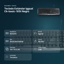 TECLADO ESTÁNDAR IGGUAL CK-BASIC-105T NEGRO - resumen de atributos