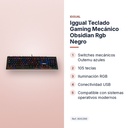 IGGUAL TECLADO GAMING MECÁNICO OBSIDIAN RGB NEGRO - características principales