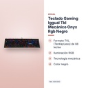 TECLADO GAMING IGGUAL TKL MECÁNICO ONYX RGB NEGRO - características principales