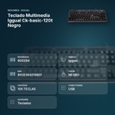 TECLADO MULTIMEDIA IGGUAL CK-BASIC-120T NEGRO - resumen de atributos