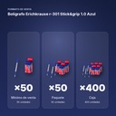 BOLÍGRAFO ERICHKRAUSE R-301 STICK&GRIP 1.0 AZUL  - formato de venta: paquete de 50, caja de 400, palé de 3200