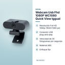 WEBCAM USB FHD 1080P WC1080 QUICK VIEW IGGUAL  - características principales