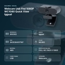 WEBCAM USB FHD 1080P WC1080 QUICK VIEW IGGUAL  - resumen de atributos